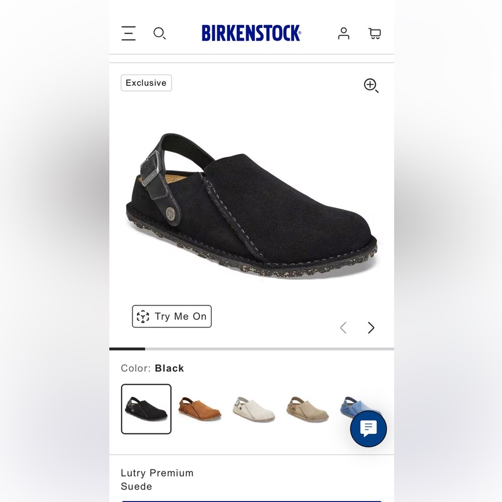 Birkenstock Lutry Premium Suede Black Clogs with Heal Strap (like new)
